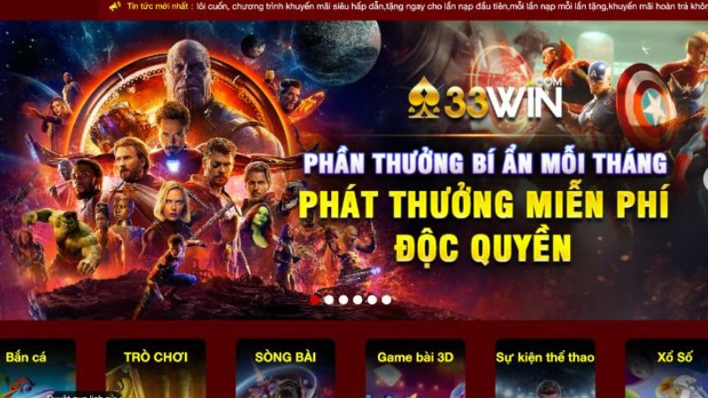 Ưu điểm của trò chơi 33win game bài đổi thưởng